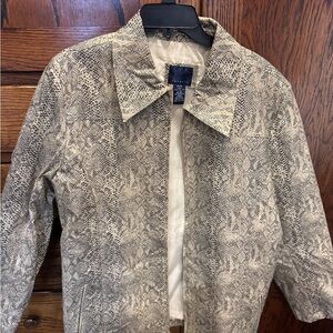 Venezia Beige Snakeskin Pattern Blazer